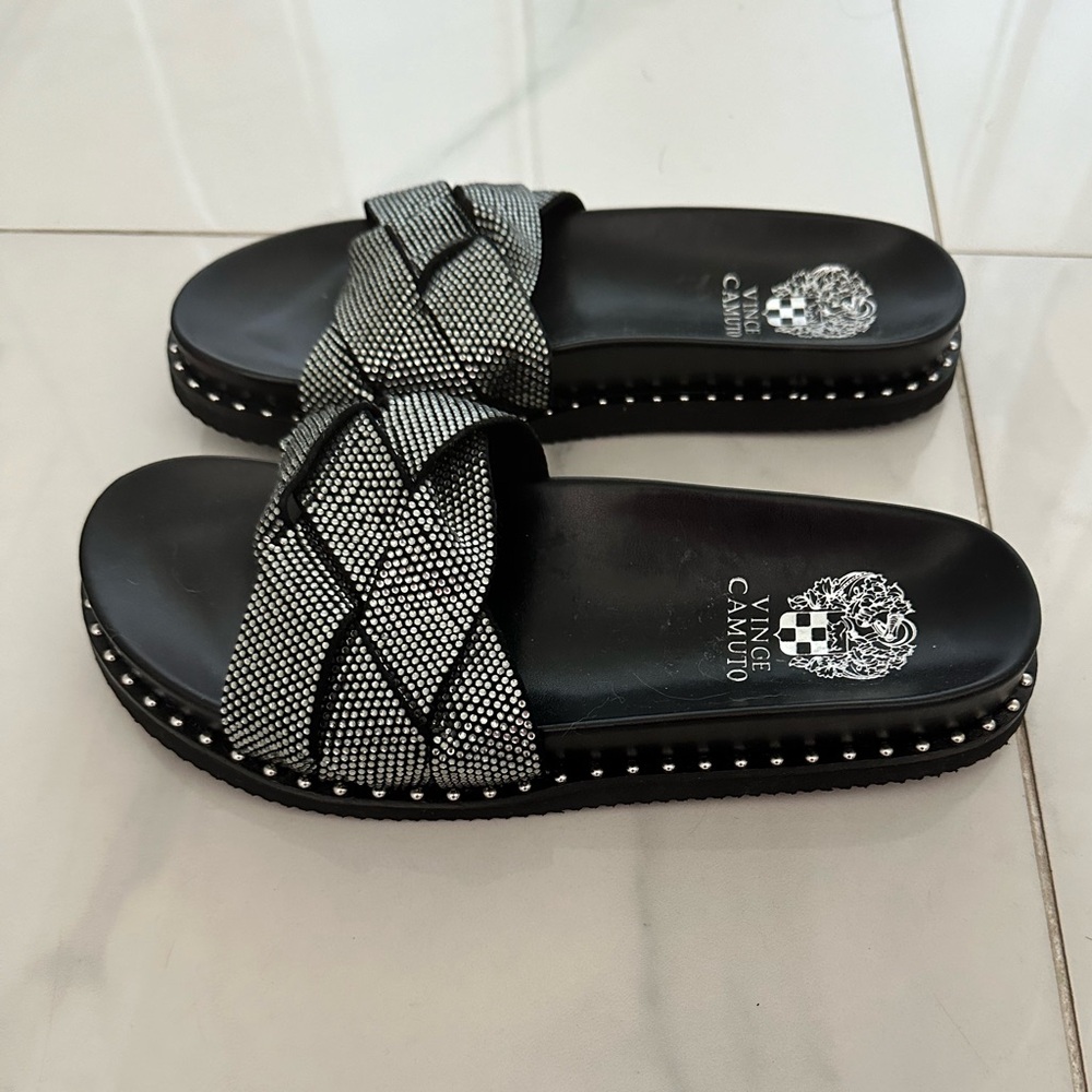 Vince Camuto Kevin Braid Embellished Slides - image 5